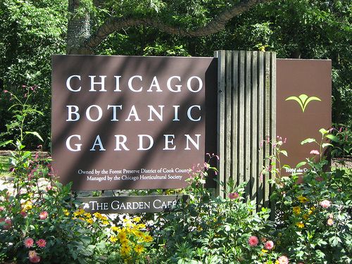 Sign at Chicago Botanic Garden